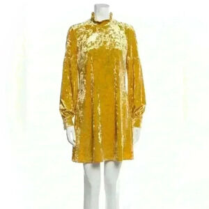 Derek Lam 10 Crosby Mock Neck Velvet Mini Dress